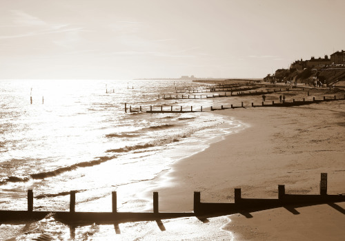 southwold beach at senset suffolk