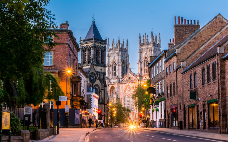 york city at sunset